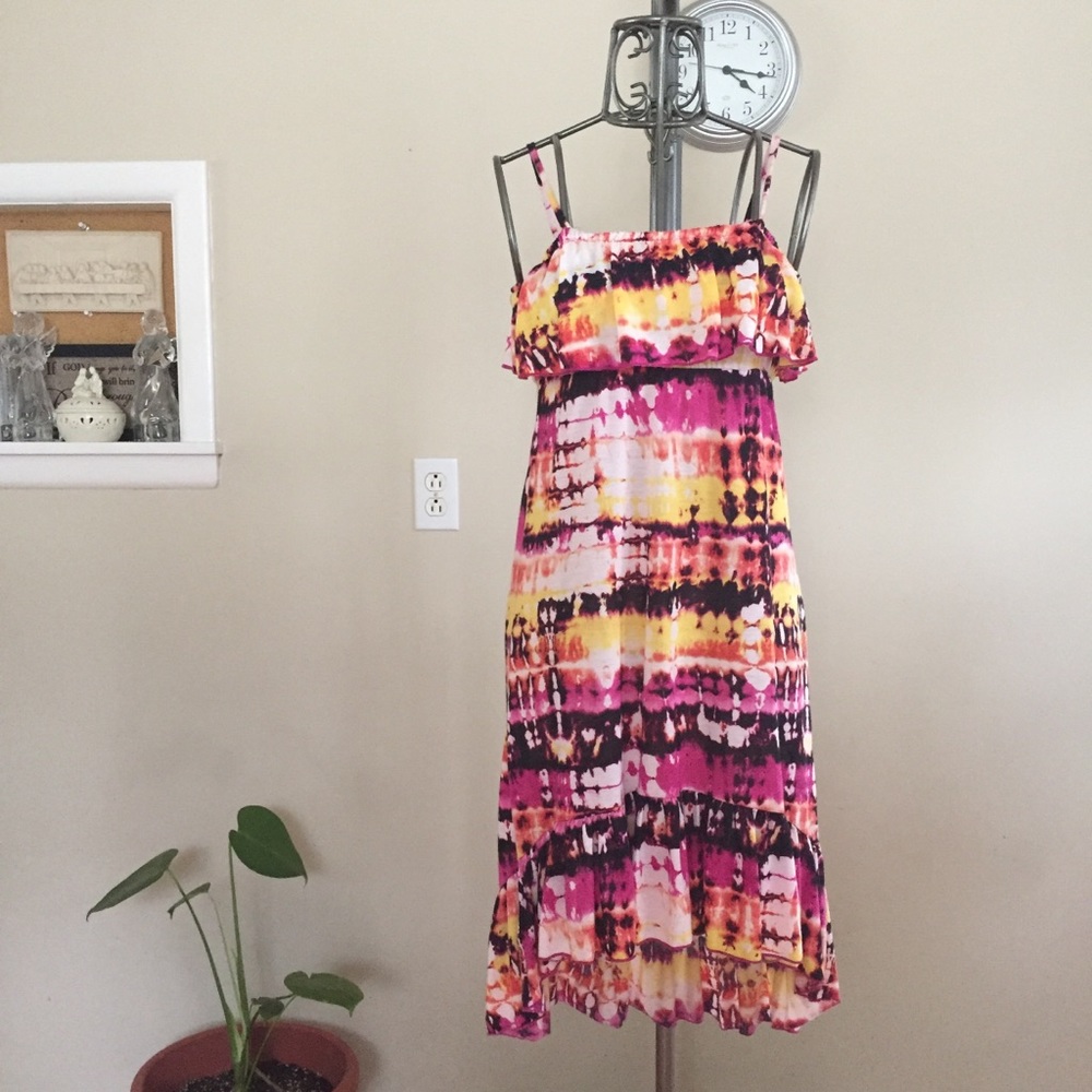 3/$20 Beautees hi low tie dye dress